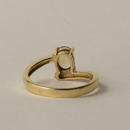 9ct citrine solitaire ring