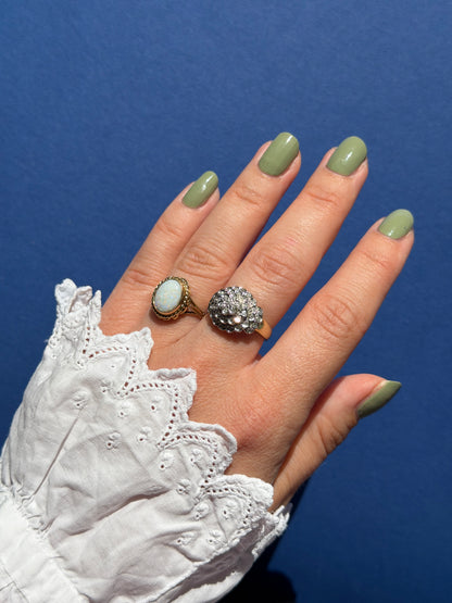 9ct opal solitaire ring