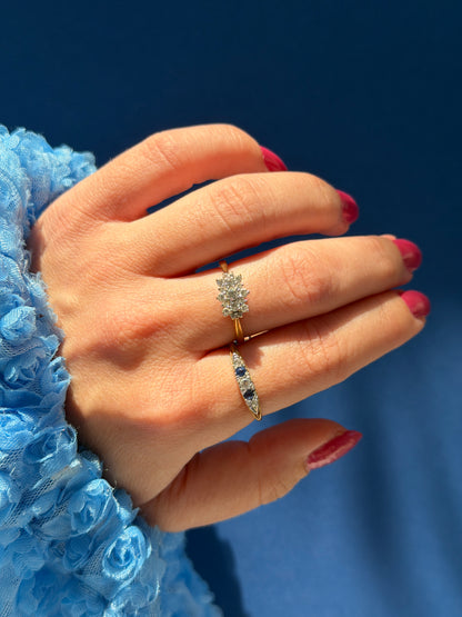Antique 18ct Art Deco sapphire & diamond
