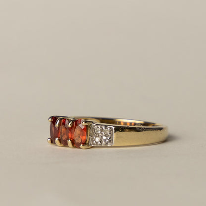 9ct trilogy sapphire diamond