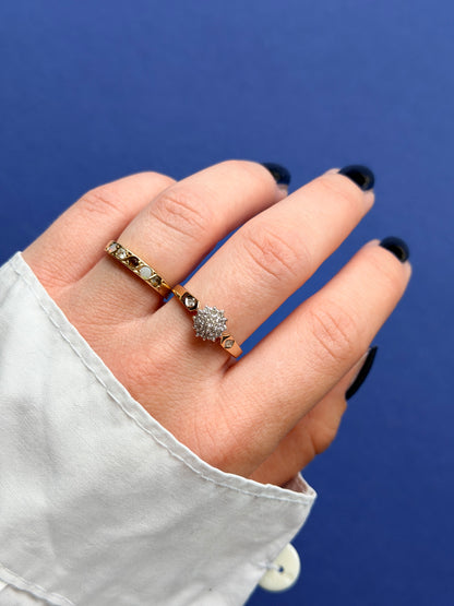 14ct diamond cluster ring