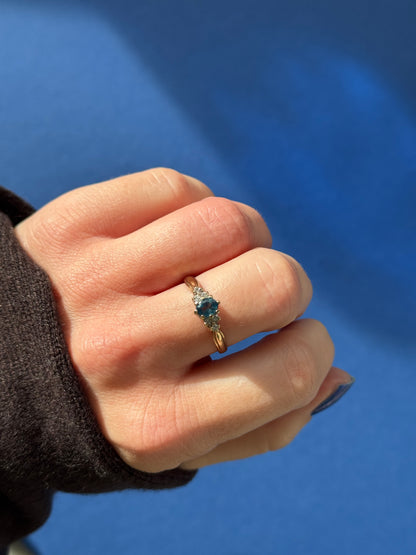 9ct topaz & diamond