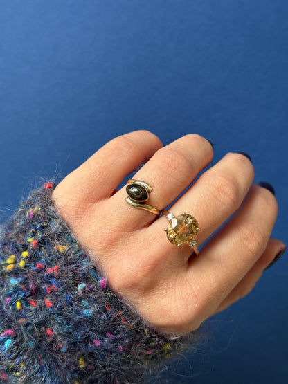 9ct fossil wood ring